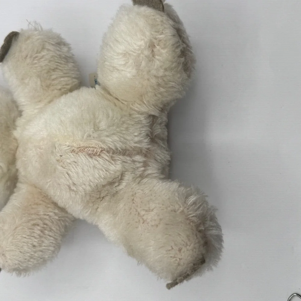 Knickerbocker Plush Teddy Bear Kids 10in White Animals of Distinction Vintage